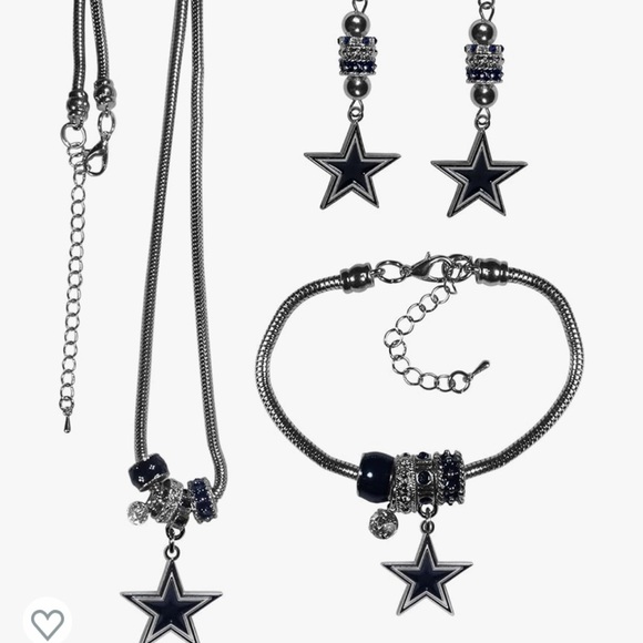 Jewelry - Dallas Cowboys NFL 3 Piece Jewelry Gift Set Necklace Earrings Bracelet